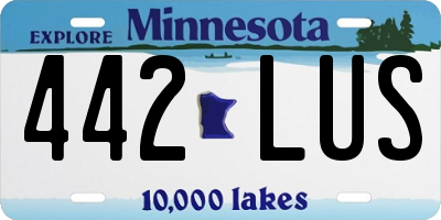MN license plate 442LUS