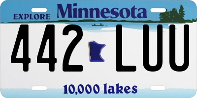 MN license plate 442LUU