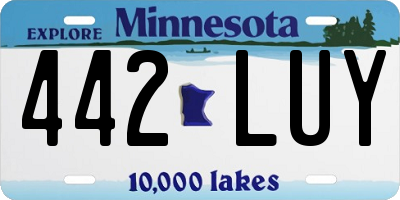 MN license plate 442LUY