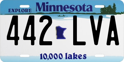 MN license plate 442LVA