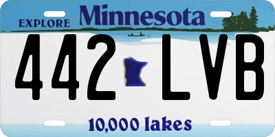 MN license plate 442LVB