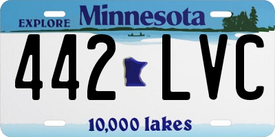 MN license plate 442LVC
