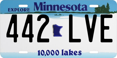 MN license plate 442LVE