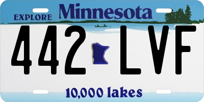 MN license plate 442LVF