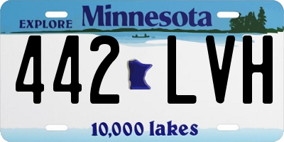 MN license plate 442LVH