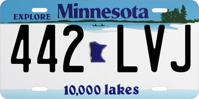 MN license plate 442LVJ