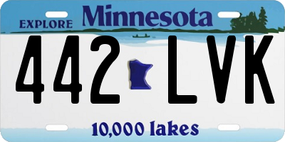MN license plate 442LVK