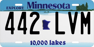 MN license plate 442LVM