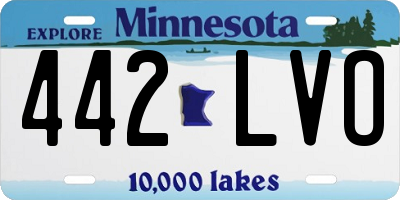 MN license plate 442LVO