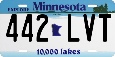 MN license plate 442LVT