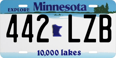 MN license plate 442LZB