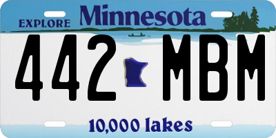 MN license plate 442MBM