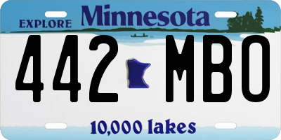 MN license plate 442MBO