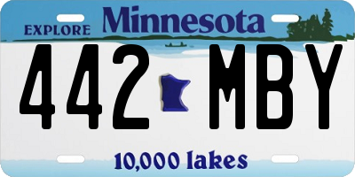 MN license plate 442MBY