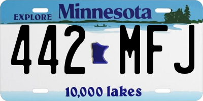 MN license plate 442MFJ