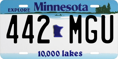 MN license plate 442MGU