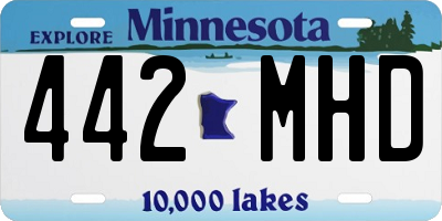 MN license plate 442MHD