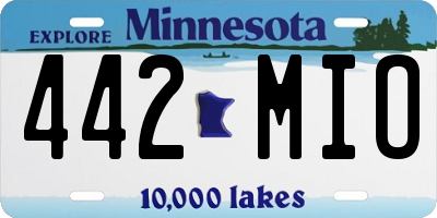 MN license plate 442MIO