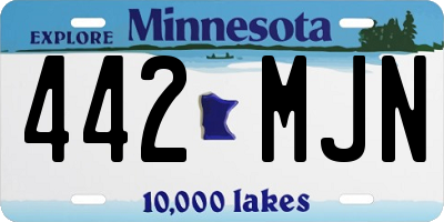 MN license plate 442MJN