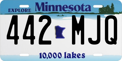 MN license plate 442MJQ