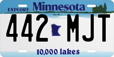 MN license plate 442MJT