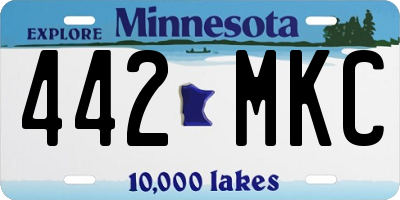 MN license plate 442MKC