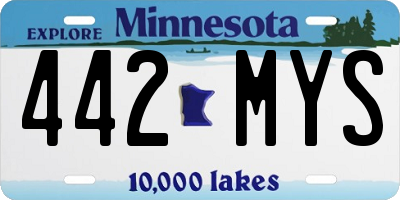 MN license plate 442MYS