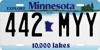 MN license plate 442MYY