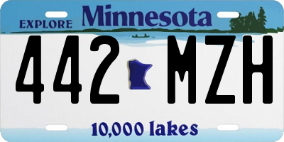 MN license plate 442MZH