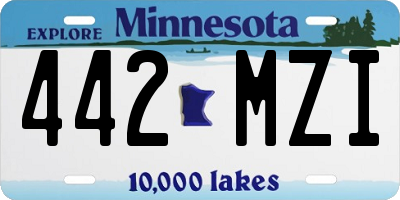 MN license plate 442MZI