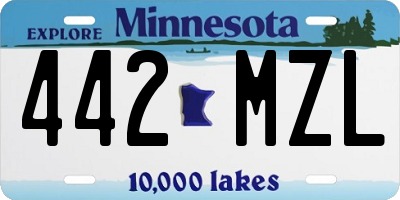 MN license plate 442MZL