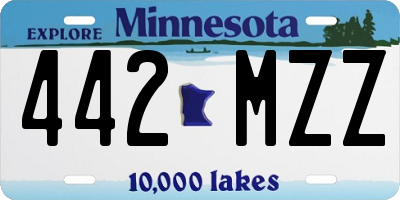 MN license plate 442MZZ