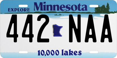 MN license plate 442NAA