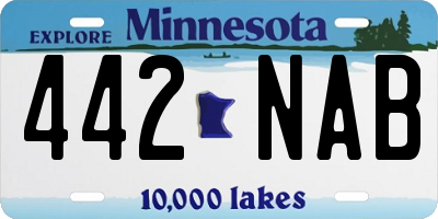 MN license plate 442NAB