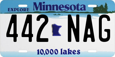 MN license plate 442NAG