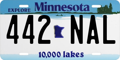 MN license plate 442NAL