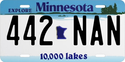MN license plate 442NAN