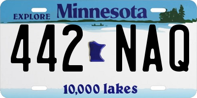 MN license plate 442NAQ