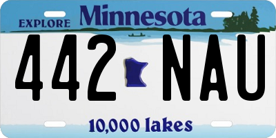 MN license plate 442NAU