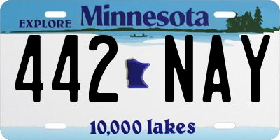 MN license plate 442NAY