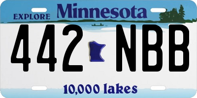MN license plate 442NBB
