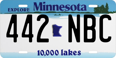 MN license plate 442NBC