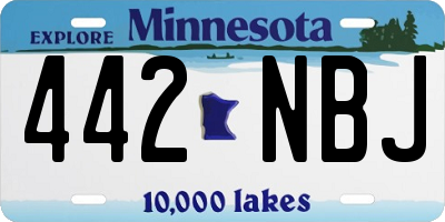 MN license plate 442NBJ