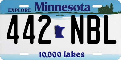 MN license plate 442NBL