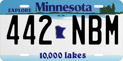 MN license plate 442NBM