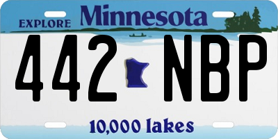 MN license plate 442NBP