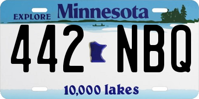 MN license plate 442NBQ
