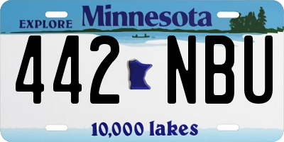 MN license plate 442NBU