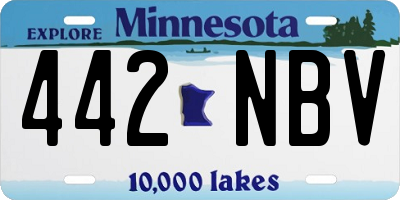 MN license plate 442NBV