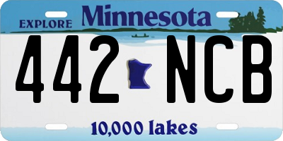 MN license plate 442NCB